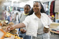 Young women grocery shopping together