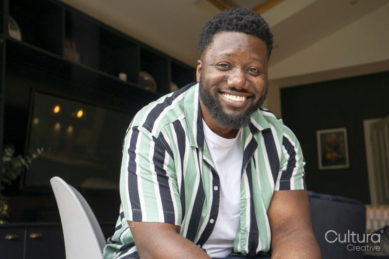 Portrait of mid adult man at home