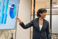 Businesswoman giving presentation in office