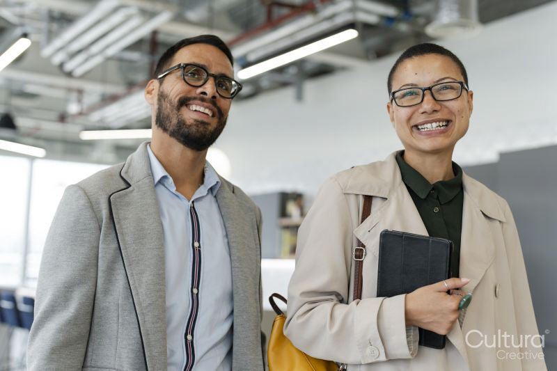 Office workers walking together in hallway