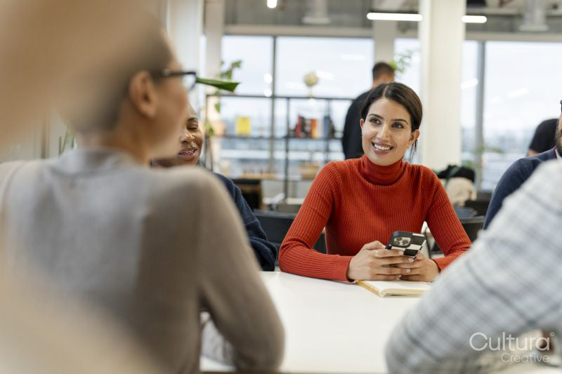 Office workers working together
