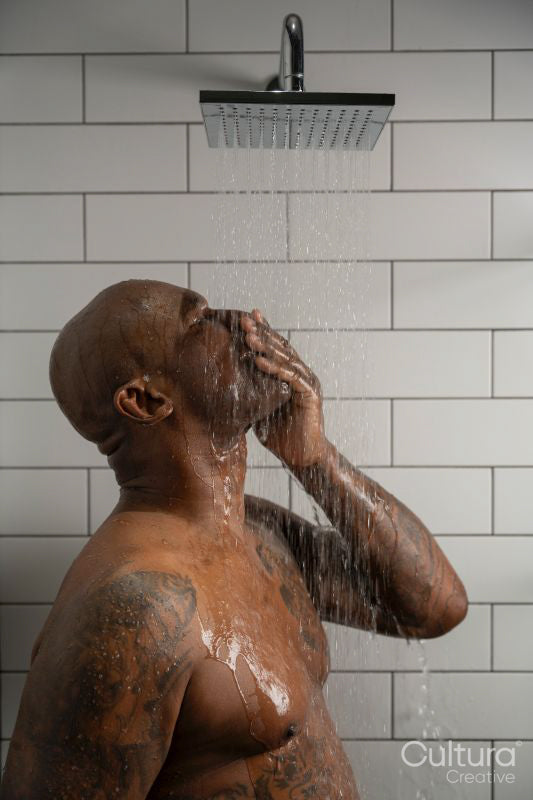 Man taking shower