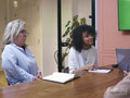Women having meeting in office