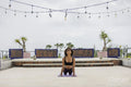Woman practicing upward facing dog pose