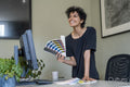 Young woman working in creative office