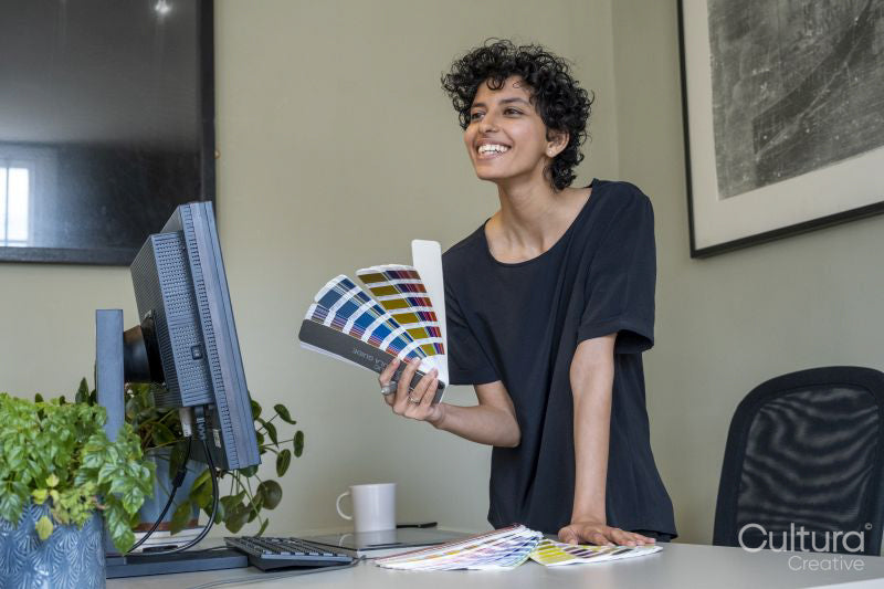 Young woman working in creative office