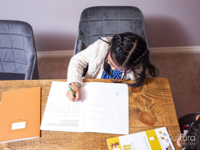 Girl doing homework