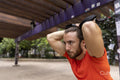 Man exercising in park