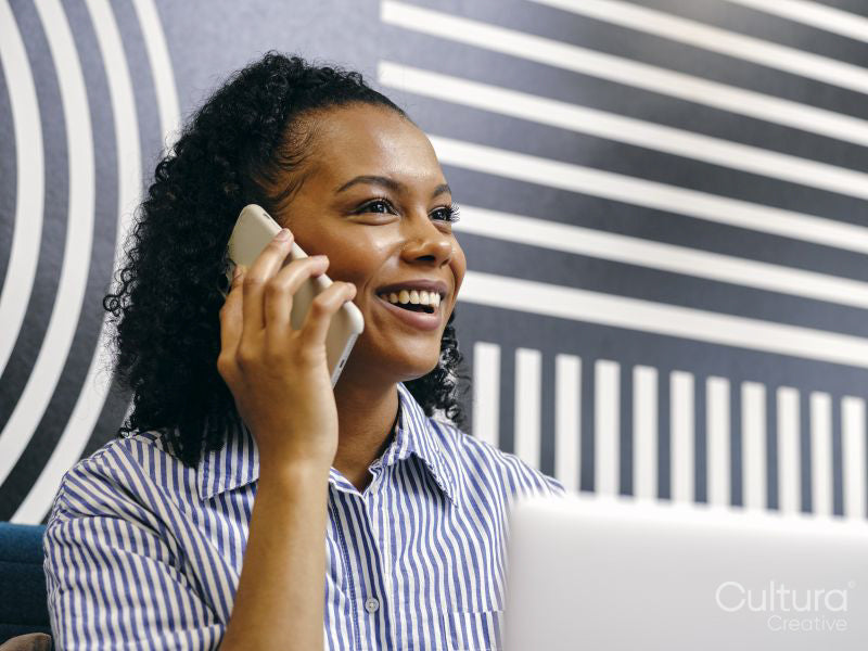 Woman talking on phone