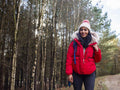 Woman hiking in forest