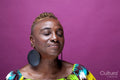 Studio shot of woman with closed eyes