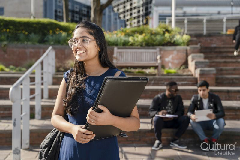 Smiling female student on campus