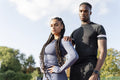 Portrait of couple of athletes