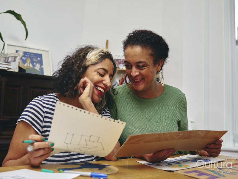 Women making protest signs