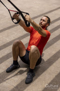 Man exercising in park