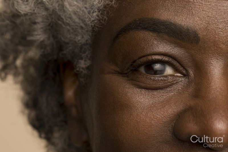 Close-up of face of mature woman