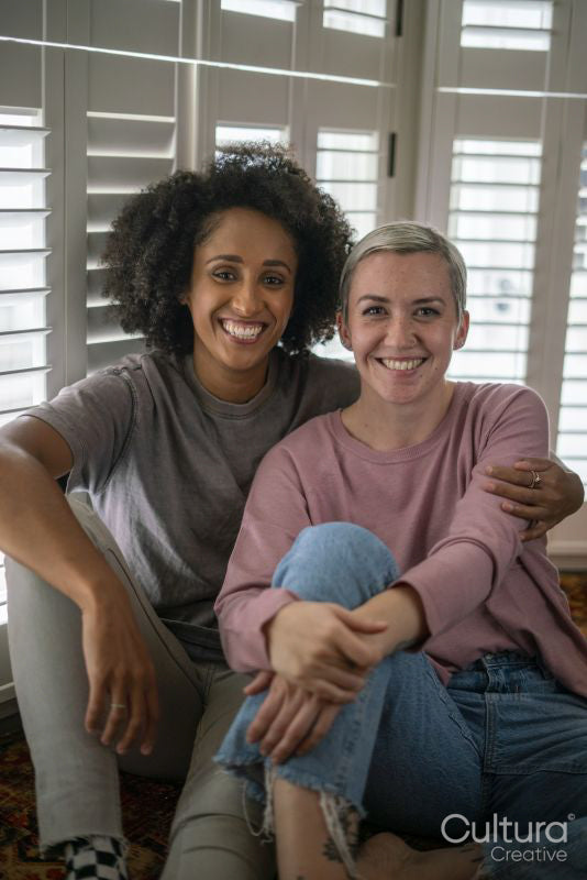 Portrait of smiling couple at home
