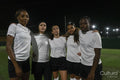 Group portrait of female soccer players