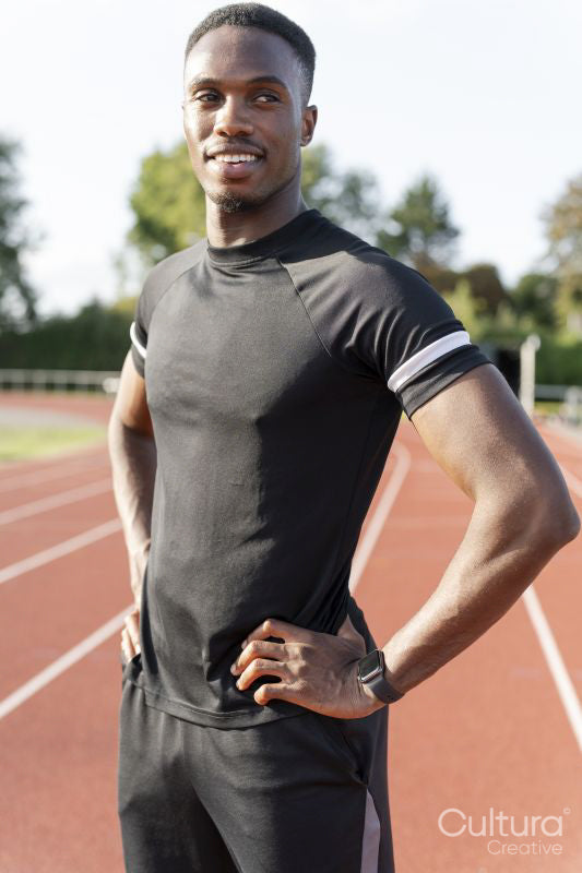 Portrait of athlete at stadium