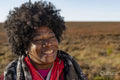 Portrait of senior woman in winter clothing
