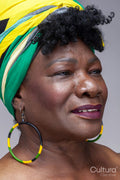 Studio shot of mature woman wearing a headscarf