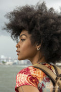 Young woman with backpack