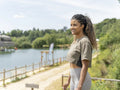 Portrait of smiling woman looking at view