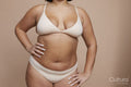 Studio shot of female body in lingerie