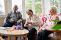 Smiling senior people in nursing home