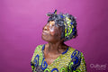 Studio shot of senior woman