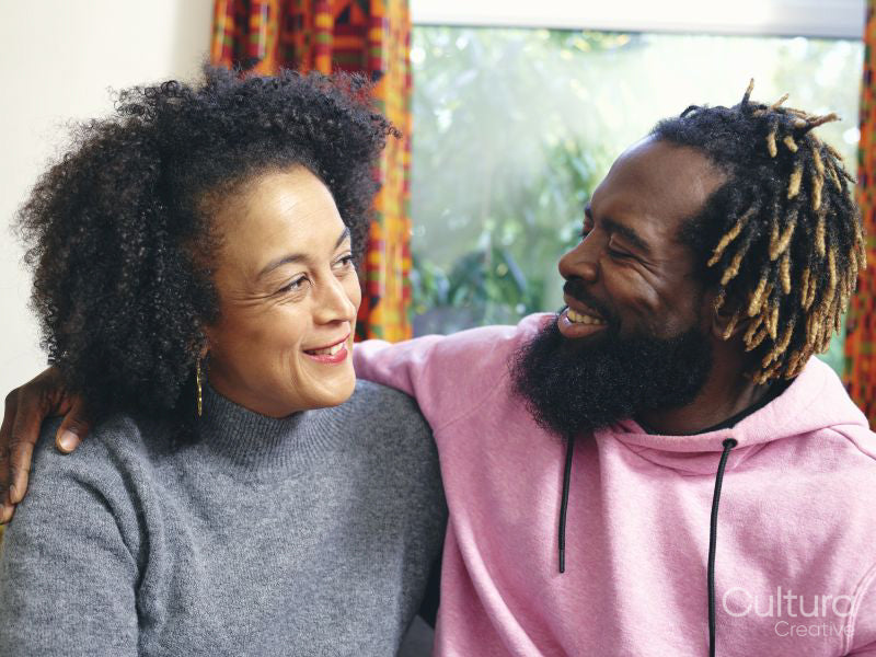 Couple embracing,looking at each other