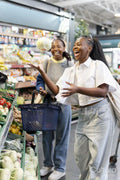 Young women grocery shopping together
