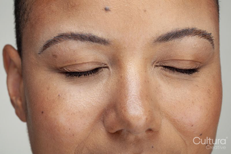 Close-up of woman with eyes closed