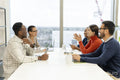 Office workers working together