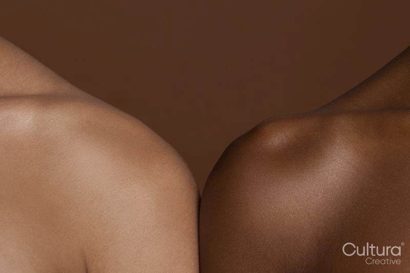 Close-up of female shoulders