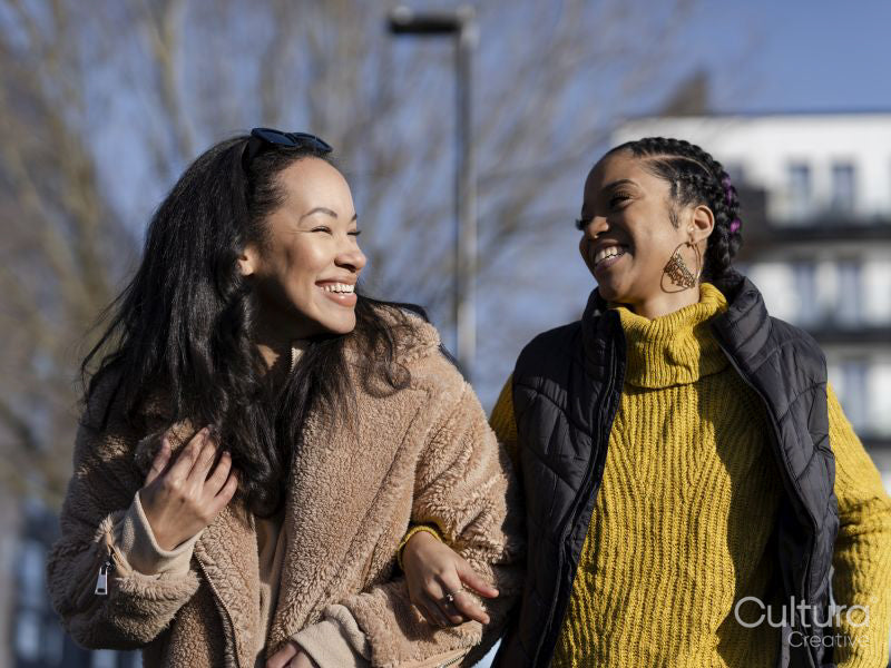 Two young women hanging out