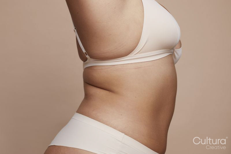 Studio shot of female body in lingerie