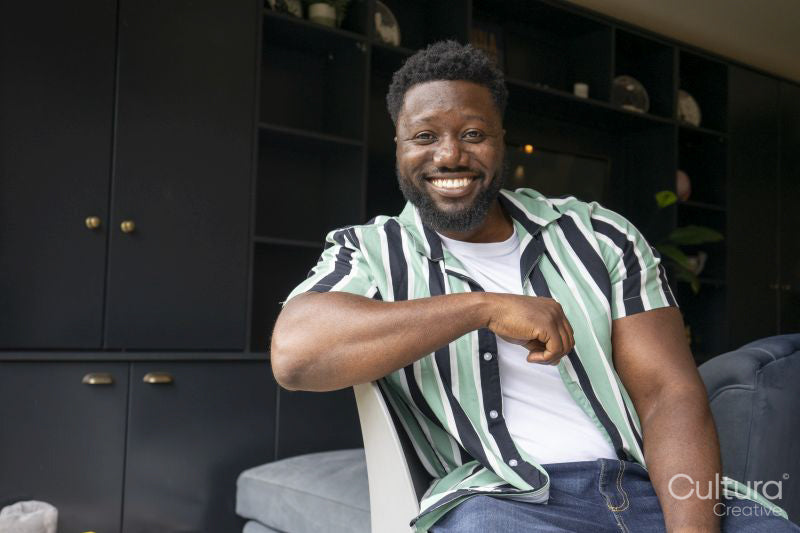 Portrait of mid adult man at home