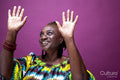 Studio shot of woman dancing