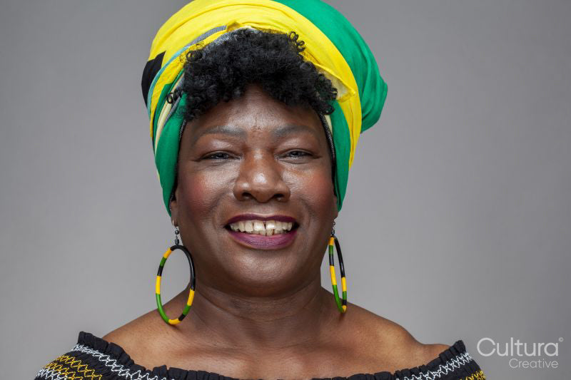 Portrait of mature woman wearing a headscarf