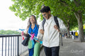 Tourist couple enjoying city break