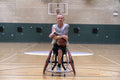 Portrait of male basketball player in wheelchair