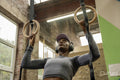 Woman exercising at gym