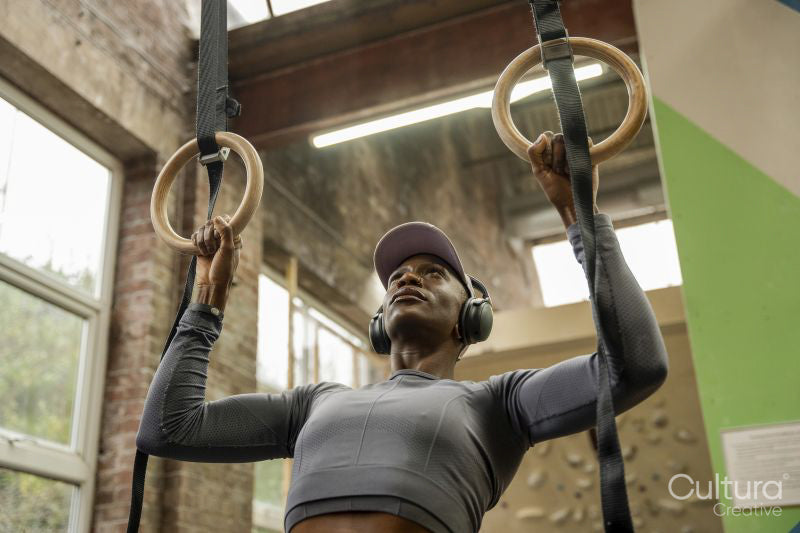 Woman exercising at gym