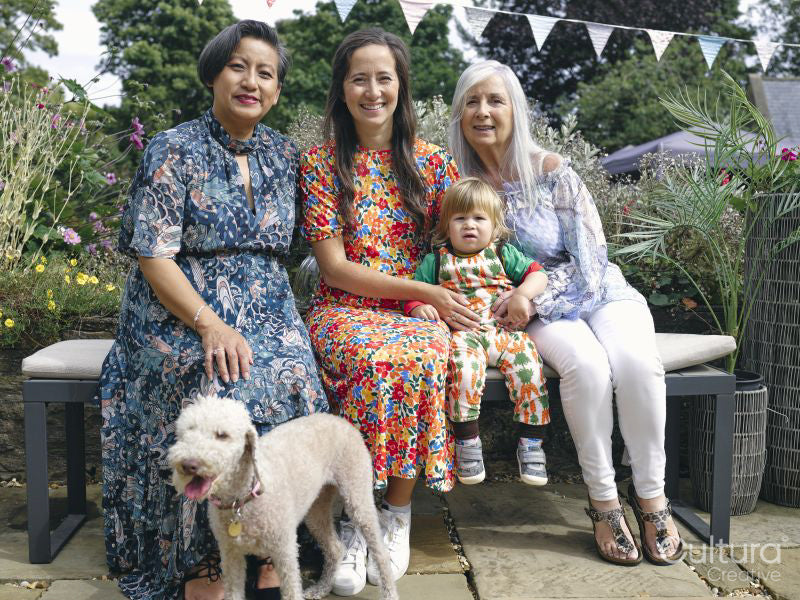 Portrait of multi-generation family with baby boy