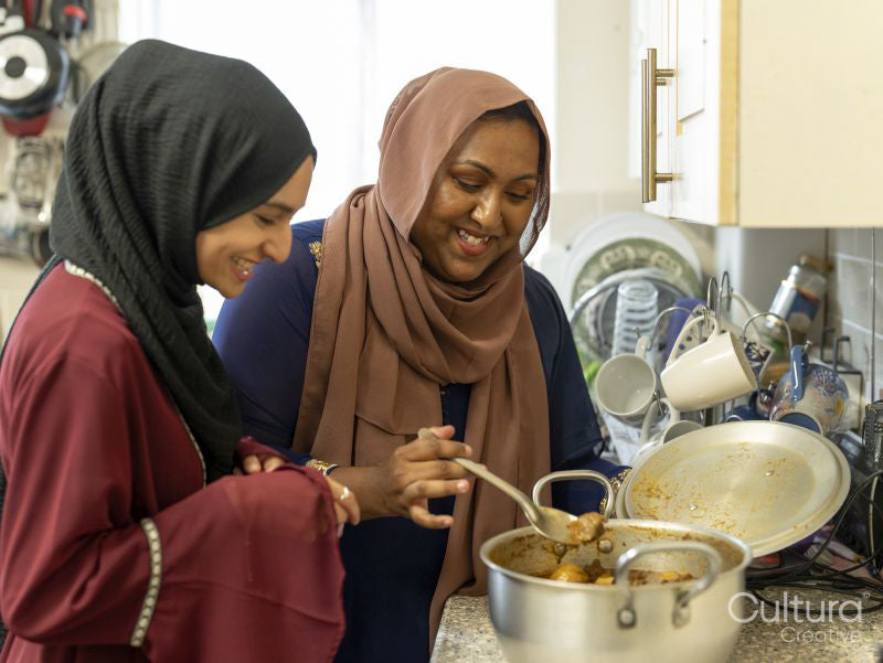 Women preparing meal form Ramadan at home