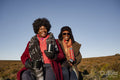 Portrait of two senior women in moorland