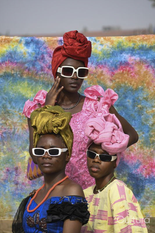 Fashion portrait of three young women