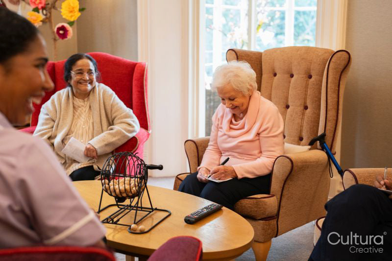 People playing bingo at nursing home
