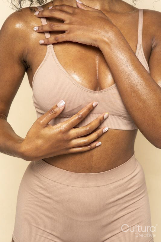 Mid section of woman in underwear